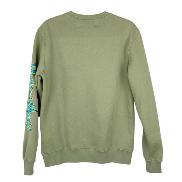NWT Rick and Morty Pullover Sweatshirt Sz S Olive Green Cartoon Hip Hop Street - Picture 7 of 13